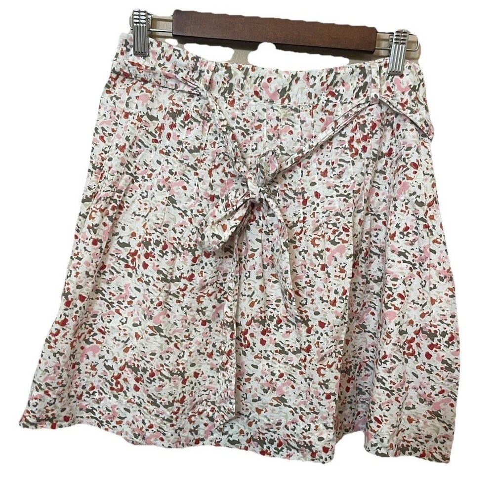 Aventura Organic 100% Cotton Skirt Floral Print Soft Cozy Skirt for Fall Size 6